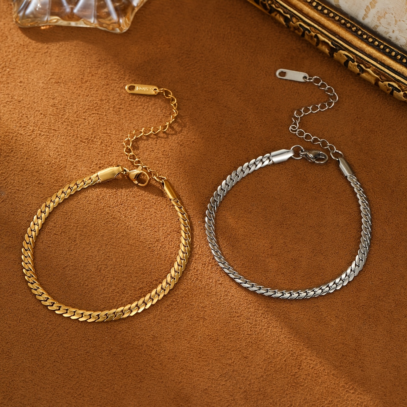 Women's Vintage Luxury Stainless Steel Snake Chain Bracelet
